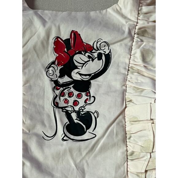 DisneyWorld Resort Wear Girls Minnie Mouse Smocked Ruffle Polka Dot Beige Cream - Picture 8 of 9